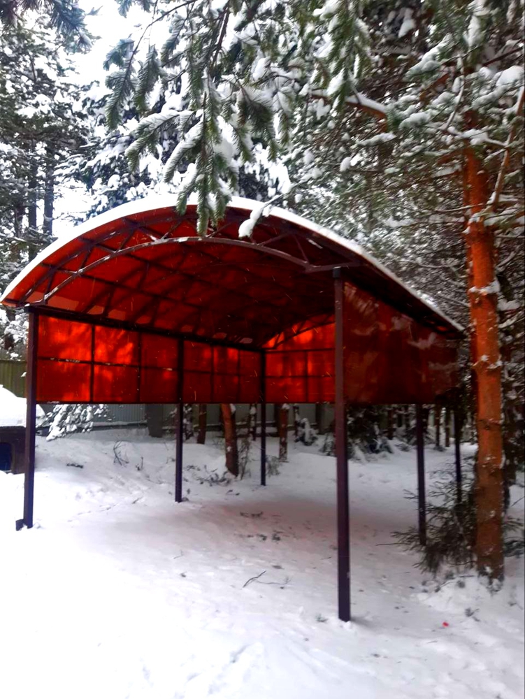 Навес для двора загородного дома